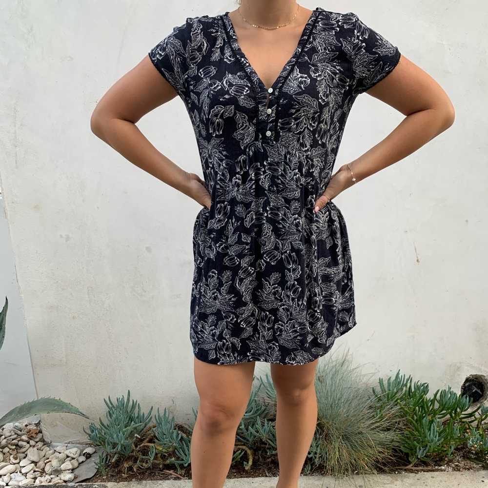 Billabong B&W Floral Mini Dress